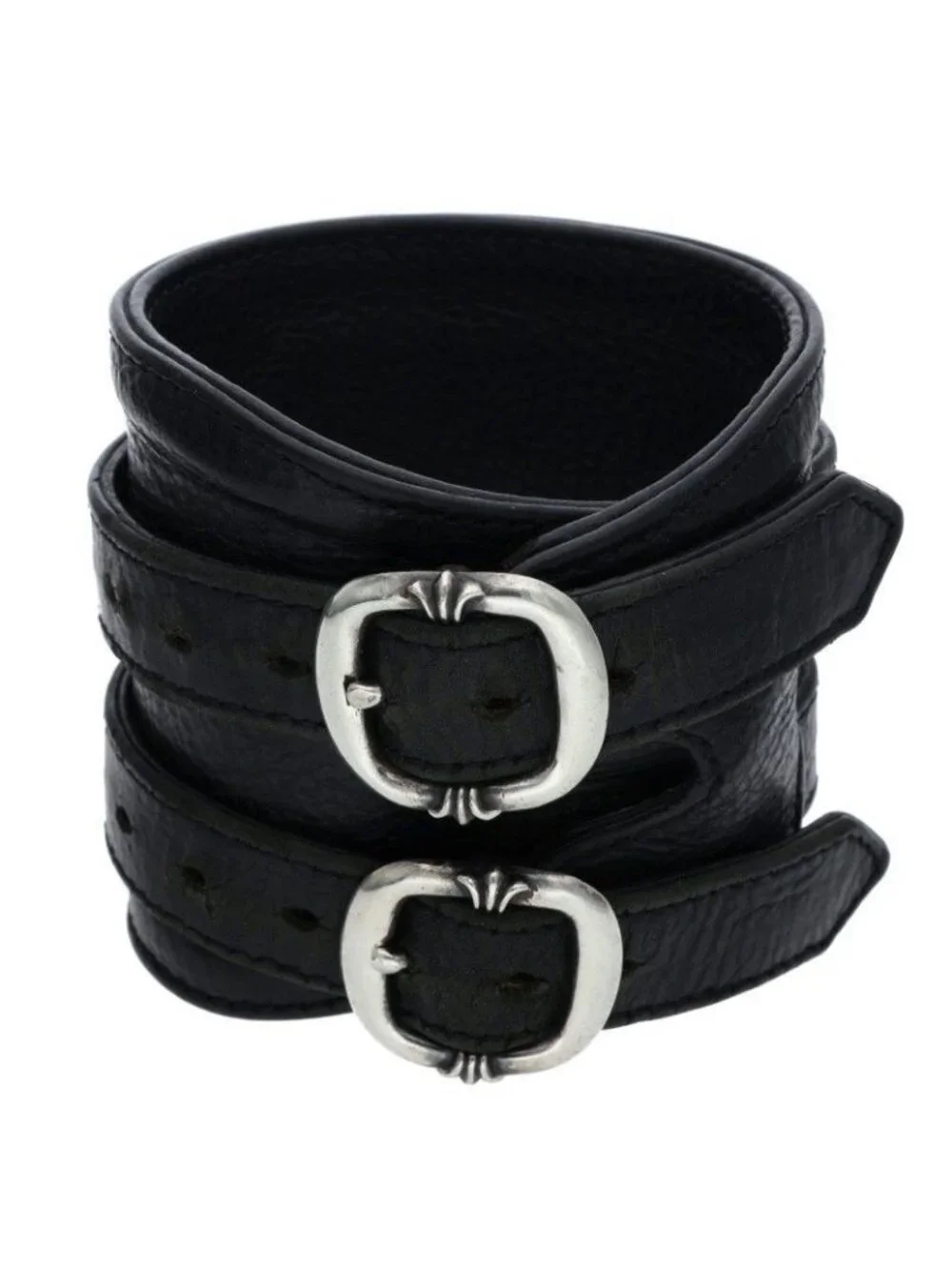 Chrome Hearts Double RR Rock'n'roll Leather Bracelet